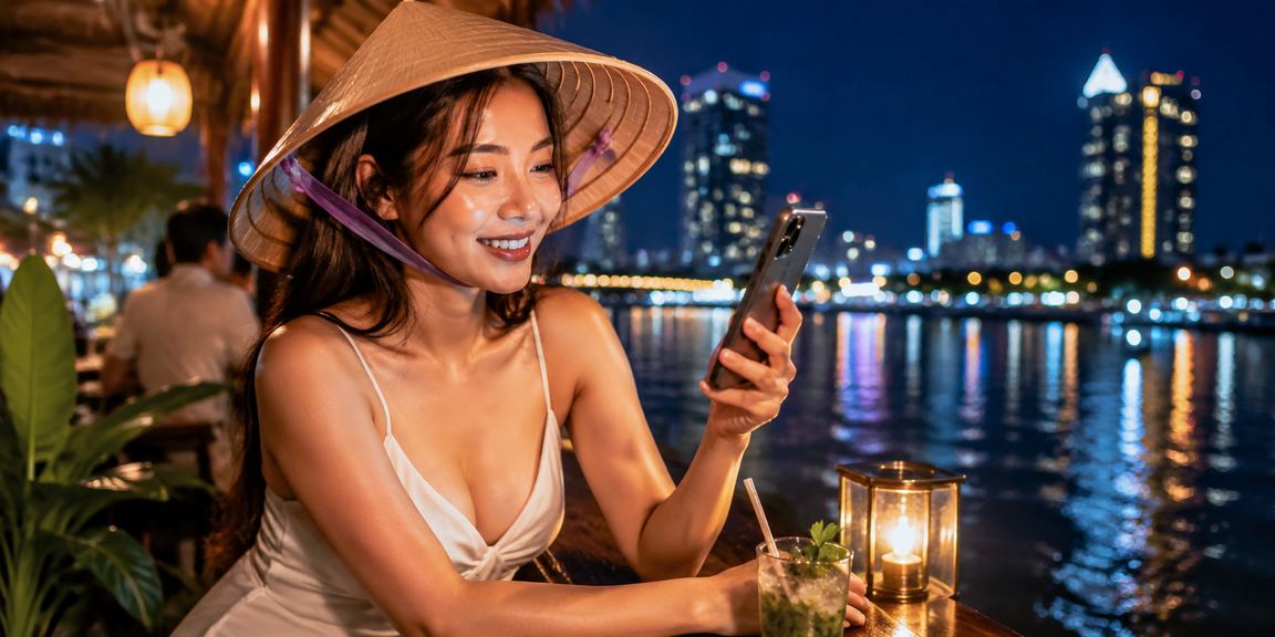 Trò chơi baccarat vùng Mekong với hình ảnh chiếc nón lá đặc trưng